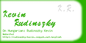 kevin rudinszky business card